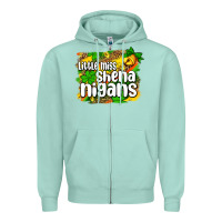 Seafoam St. Patrick's Little miss shenanigans Zipper Hoodie - OliviaCreatesArt