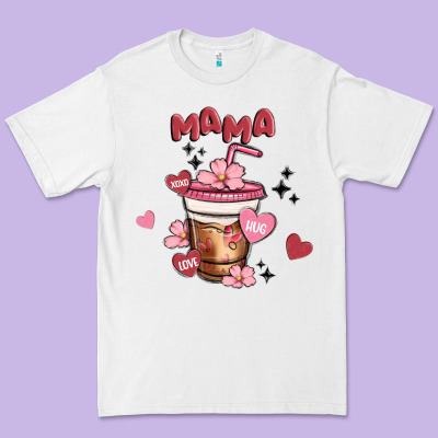 Mama Coffee Cups Premium Tee Designed By Maliassmallbusiness