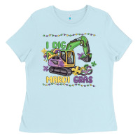 Baby Blue i dig mardi gras Ladies Tee - MaliasSmallBusiness
