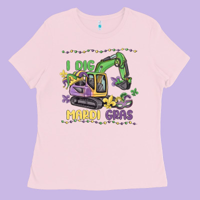 I Dig Mardi Gras Ladies Tee Designed By Maliassmallbusiness