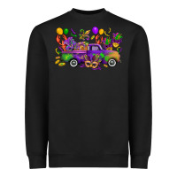 Black mardi gras truck Heavyweight Sweatshirt - CowGirlArtShop
