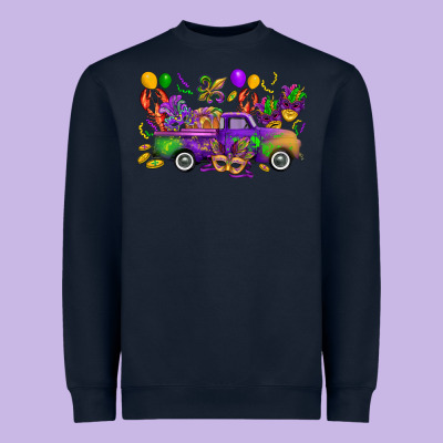 Mardi Gras Truck Heavyweight Sweatshirt Designed By Cowgirlartshop