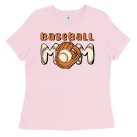 Bubblegum Pink baseball mom Ladies Tee - MaliasSmallBusiness