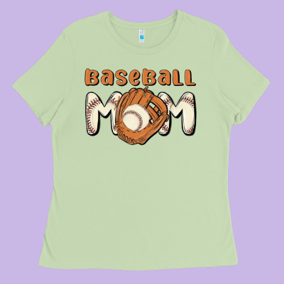 Baseball Mom Ladies Tee Designed By Maliassmallbusiness