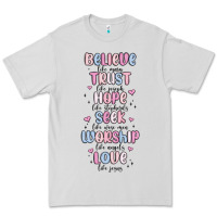 Dove Grey believe like mary trust like joseph valentine s da Premium Tee - MaliasSmallBusiness