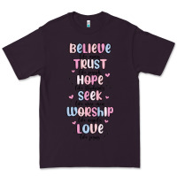 Plum believe like mary trust like joseph valentine s da Premium Tee - MaliasSmallBusiness