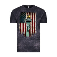 Cloud Black statue of liberty torch Vintage Tee - BarkalooDesign