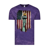 Cloud Purple statue of liberty torch Vintage Tee - BarkalooDesign