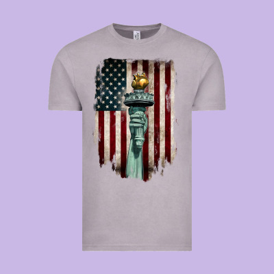 Statue Of Liberty Torch Vintage Tee Designed By Barkaloodesign