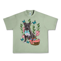 Oil Green Easter Pitbull Urban Heavy Tee - RanaPortraitStore