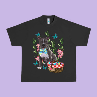 Easter Pitbull Urban Heavy Tee Designed By Ranaportraitstore