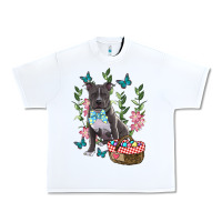 White Easter Pitbull Urban Heavy Tee - RanaPortraitStore