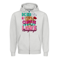 Dove Grey Iced Coffee is my love language Valentine's Day Zipper Hoodie - FaDigitalArtStudio