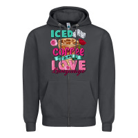 Smoke Iced Coffee is my love language Valentine's Day Zipper Hoodie - FaDigitalArtStudio