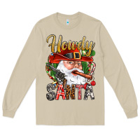 Mushroom Howdy Santa Long Sleeve Tee - NancyCooperArtShop