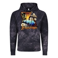 Cloud Black louisiana  sunset map magnolia Vintage Hoodie - BarkalooDesign