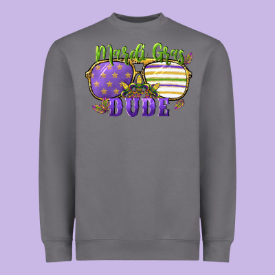 Mardi Gras Dude Heavyweight Sweatshirt Designed By Cowgirlartshop