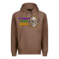 Chestnut On tuesdays we wear beads skull Premium Hoodie - FaDigitalArtStudio