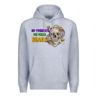 Heather Grey On tuesdays we wear beads skull Premium Hoodie - FaDigitalArtStudio