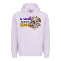 Lilac On tuesdays we wear beads skull Premium Hoodie - FaDigitalArtStudio
