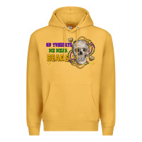 Mustard On tuesdays we wear beads skull Premium Hoodie - FaDigitalArtStudio