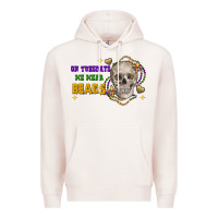 Pale Pink On tuesdays we wear beads skull Premium Hoodie - FaDigitalArtStudio
