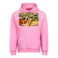 Fuchsia Pink feed me street food and tell me im pretty Urban Hoodie - RacoonDesign