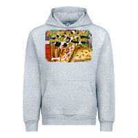 Heather Grey feed me street food and tell me im pretty Urban Hoodie - RacoonDesign