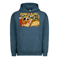 Pigment Midnight Navy feed me street food and tell me im pretty Urban Hoodie - RacoonDesign