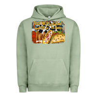 Pigment Oil Green feed me street food and tell me im pretty Urban Hoodie - RacoonDesign