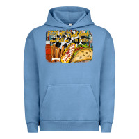Pigment Pebble Blue feed me street food and tell me im pretty Urban Hoodie - RacoonDesign