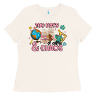 Bone 100 days of coffe and chaos Ladies Tee - MaliasSmallBusiness