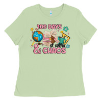 Matcha 100 days of coffe and chaos Ladies Tee - MaliasSmallBusiness