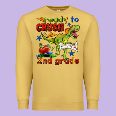 Ready To Crush 2nd Grade Premium Sweatshirt Designed By Bundleandbundleshop