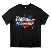 Black happy memorial day usa Heavy Core Tee - MaliasSmallBusiness