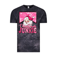 Cloud Black pink Christmas junkie Santa Claus Vintage Tee - Jasminsmagicworld