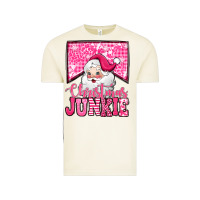 Vintage Arctic pink Christmas junkie Santa Claus Vintage Tee - Jasminsmagicworld