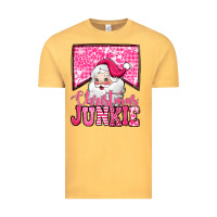Vintage Mustard pink Christmas junkie Santa Claus Vintage Tee - Jasminsmagicworld