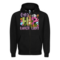 Black Easter Day One hip Lunch Lady Zipper Hoodie - OliviaCreatesArt