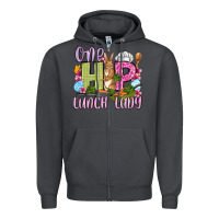 Smoke Easter Day One hip Lunch Lady Zipper Hoodie - OliviaCreatesArt