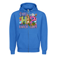 True Royal Easter Day One hip Lunch Lady Zipper Hoodie - OliviaCreatesArt