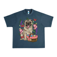 Midnight Navy Easter pug Urban Heavy Tee - RanaPortraitStore