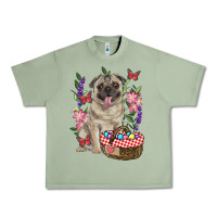 Oil Green Easter pug Urban Heavy Tee - RanaPortraitStore