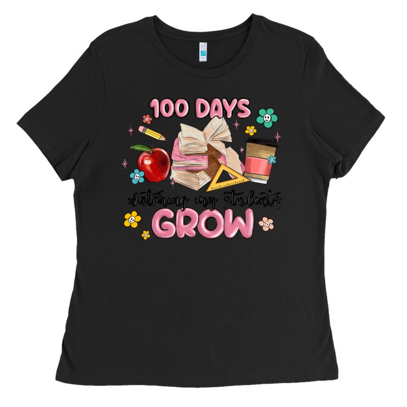 100 Days Of Watching My Students Grow Ladies Tee by MaliasSmallBusiness | Teevron