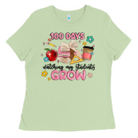 Matcha 100 days of watching my students grow Ladies Tee - MaliasSmallBusiness
