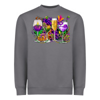 Storm mardi gras wine glasses cowgirl Heavyweight Sweatshirt - CowGirlArtShop