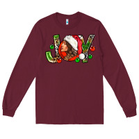 Burgundy Joy with woman Long Sleeve Tee - NancyCooperArtShop