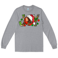 Heather Grey Joy with woman Long Sleeve Tee - NancyCooperArtShop