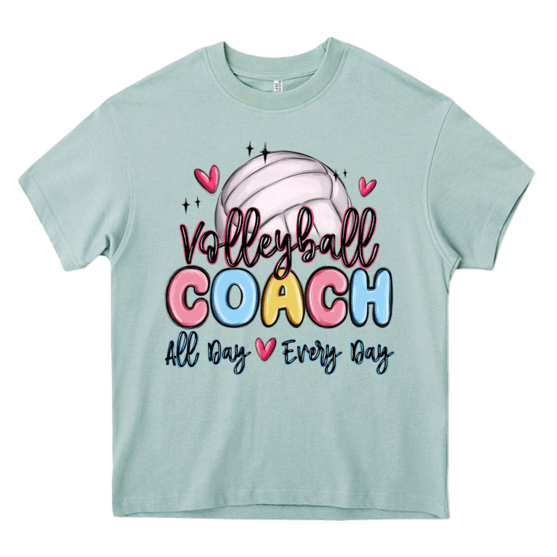 Volleyball Coach All Day Every Day Heavy Core Tee by MaliasSmallBusiness | Teevron