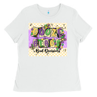White booze beads Ladies Tee - MaliasSmallBusiness